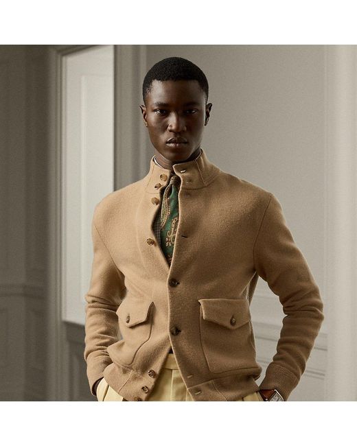 Cardigan in lana e cashmere di Ralph Lauren in Green da Uomo