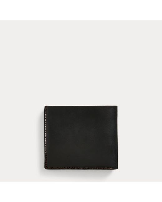 RRL Black Leather Billfold for men