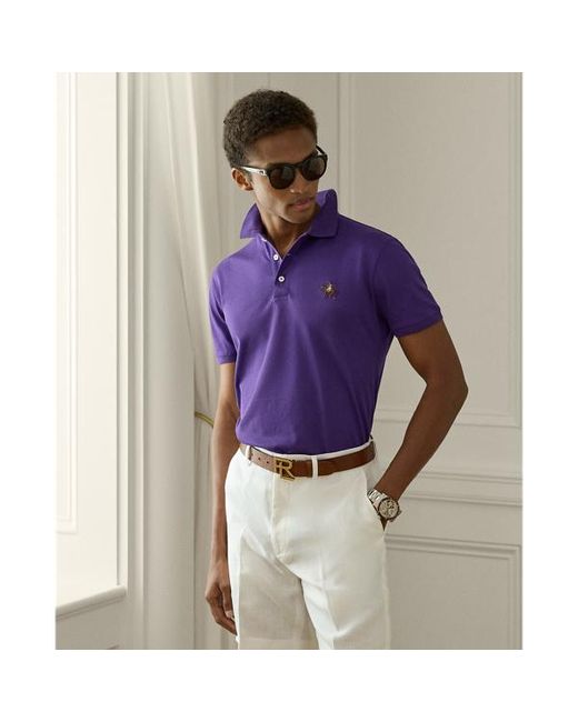 Ralph Lauren Purple Ralph Lauren Custom Slim Fit Piqué Polo Shirt for men