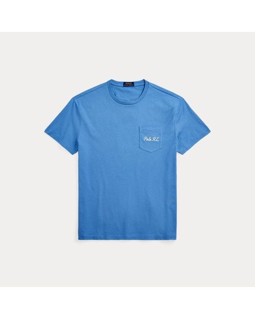 Polo Ralph Lauren Custom-Slim Jersey-T-Shirt Mit Polo Bear in Blue für Herren