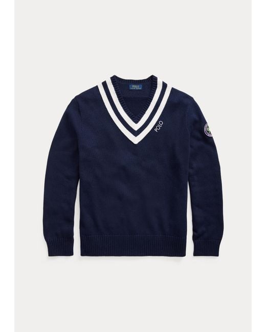 Ralph Lauren Cricket-Pullover Wimbledon in Blue für Herren