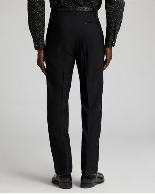 RRL Black Slim Fit Wool Western Tuxedo Trouser for men
