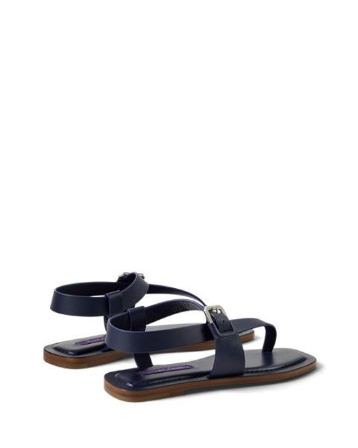 Ralph Lauren Blue Payton Calfskin Sandal
