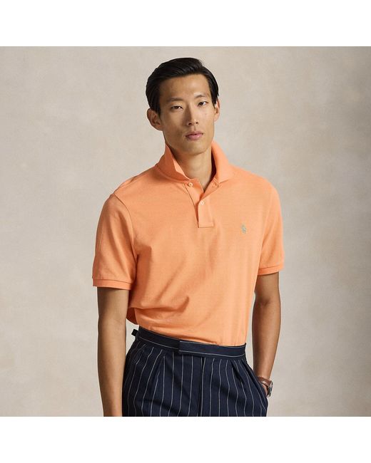 Polo Ralph Lauren Orange The Iconic Custom Slim Fit Mesh Polo for men