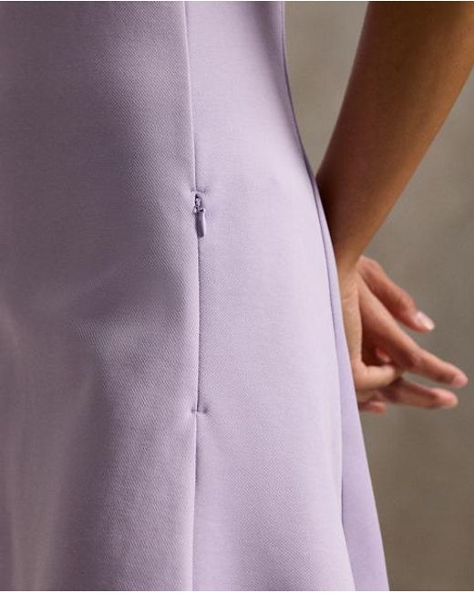 Ralph Lauren Purple Sleeveless Piqué Polo Dress