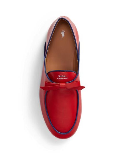 Polo Ralph Lauren Red Leather Polo Loafer