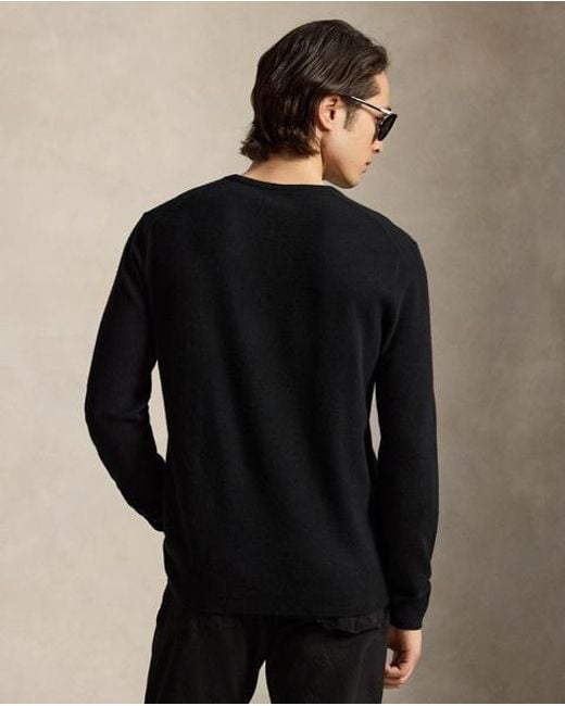 Polo Ralph Lauren Black Wool Crewneck Jumper for men