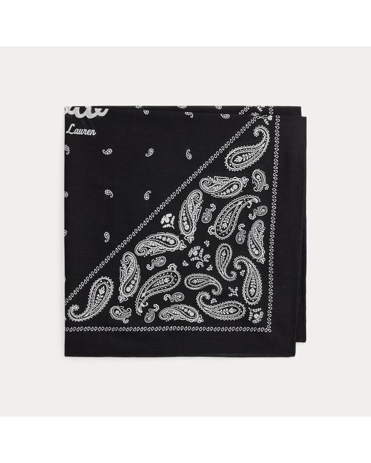 Polo Ralph Lauren Black Logo Cotton Bandana