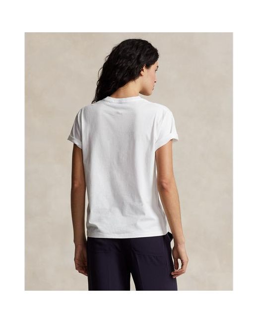 Camiseta de punto de algodón Polo Sport Polo Ralph Lauren de color White