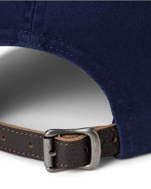 Polo Ralph Lauren Blue Embroidered-Logo Twill Ball Cap for men