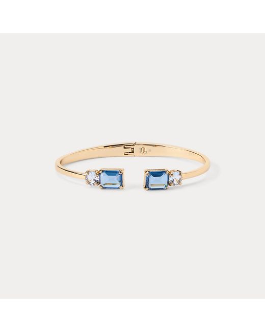 Ralph Lauren Metallic Plated Stone Hinge Bangle