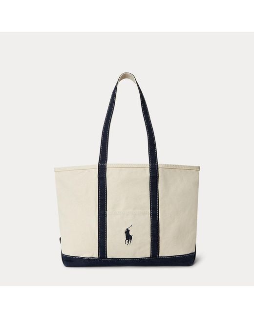 Bolso Tote De Loneta Big Pony Polo Ralph Lauren de hombre de color Natural