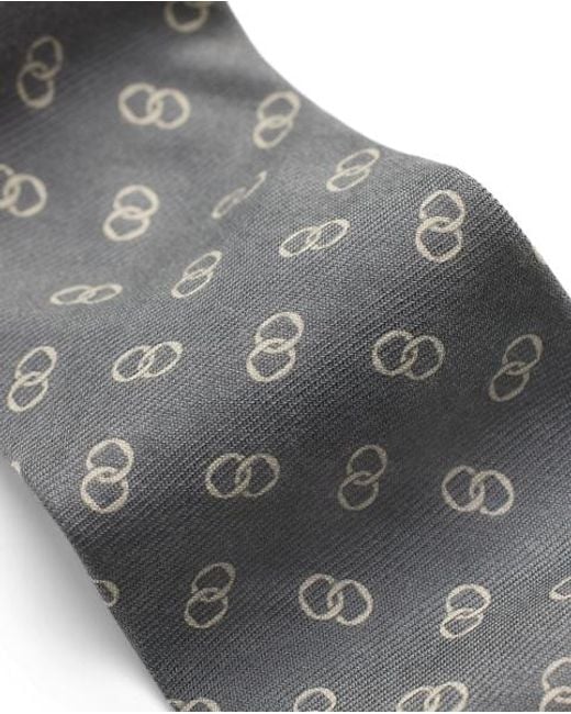 Ralph Lauren Kasjmier-Zijden Das Met Cirkels in het Gray voor heren