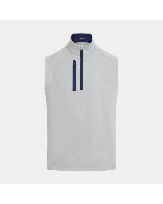 Ralph Lauren Gray Stretch Jersey Quarter-Zip Gilet for men