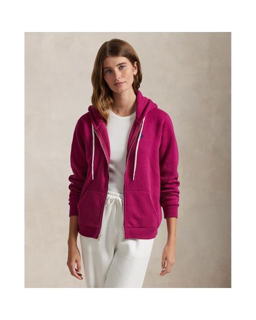 Polo Ralph Lauren Pink Fleece Full-zip Hoodie