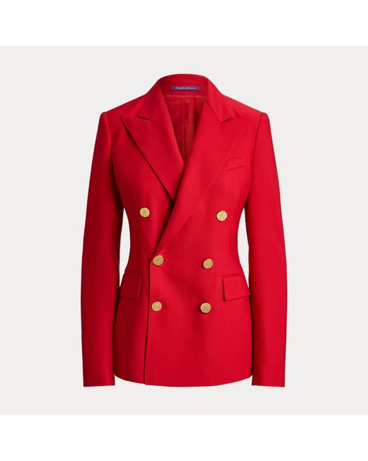 Ralph Lauren Red Camden Cashmere Jacket
