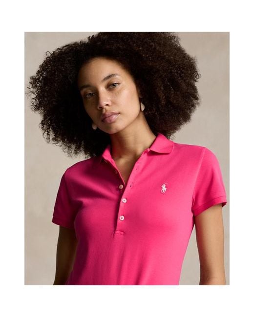 Ralph Lauren Pink Slim Fit Stretch Polo Shirt