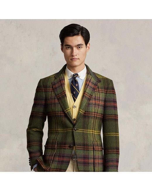 Ralph Lauren The Rl67 Plaid Tweed Jacket in Green for Men Lyst