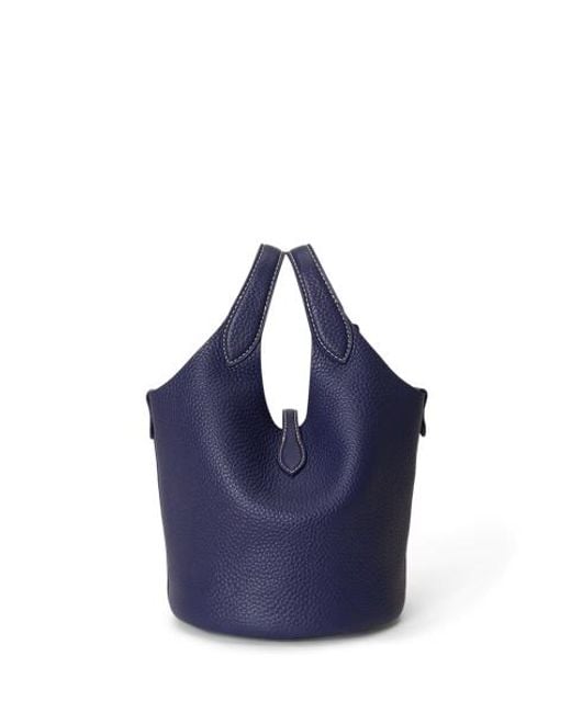 Polo Ralph Lauren Blue Polo Play Small Leather Tote & Crossbody