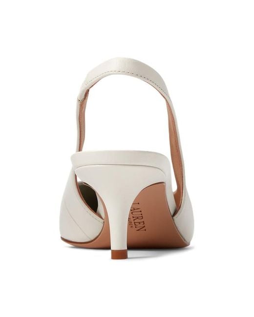 Ralph Lauren Natural Lederpumps Lolah Ii Mit Fersenriemchen