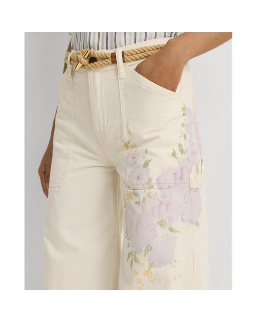 Lauren by Ralph Lauren Natural Floral High-rise Wide-leg Jean