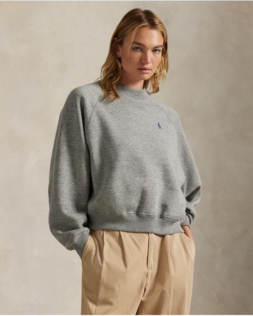 Sudadera De Felpa Con Cuello Redondo Polo Ralph Lauren de color Gray
