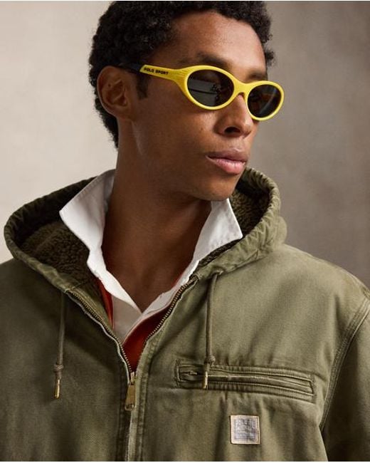 Polo Ralph Lauren Green Canvas Hooded Jacket for men