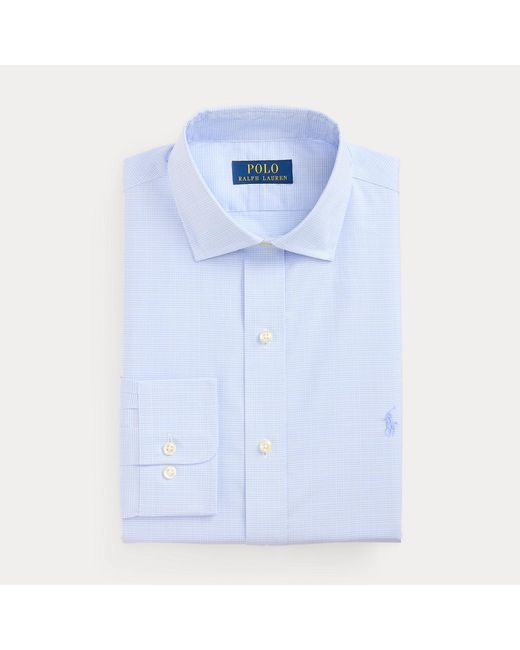 Polo Ralph Lauren Blue Custom Fit Textured Shirt for men