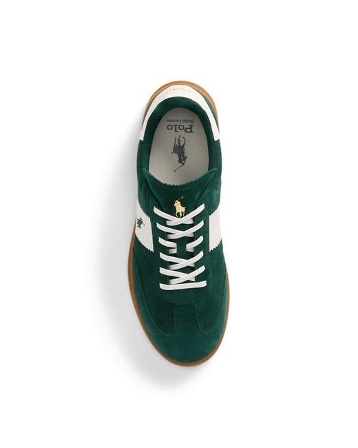 Polo Ralph Lauren Green Heritage Aera Suede Trainer for men