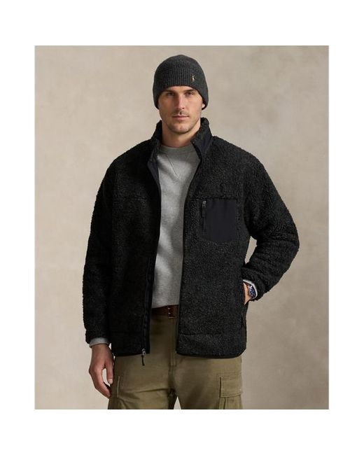 Ralph Lauren Black Big & Tall - Pile Fleece Hybrid Jacket for men