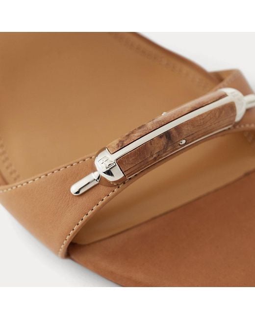 Sandali Presling in vitello 95 mm di Ralph Lauren in Brown