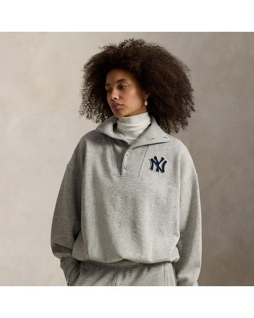 Polo Ralph Lauren Gray Polo Ralph Lauren Lauren Yankees Pullover