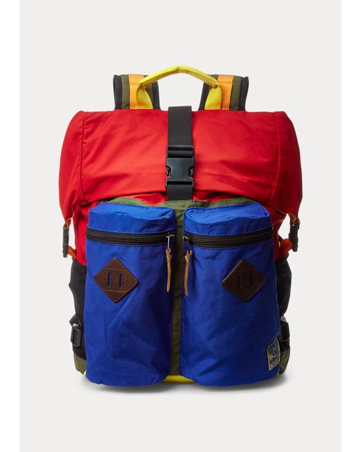 Polo Ralph Lauren Blue Lightweight Mountain Roll-top Backpack for men