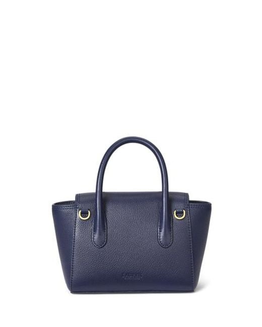 Ralph Lauren Blue Kleine Narbenleder-Umhängetasche Tanner