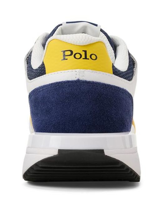 Ralph Lauren Blue Train 89 V2 Suede-Panelled Trainer for men