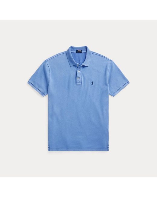 Polo Ralph Lauren Blue Custom Slim Fit Spa Terry Polo Shirt for men