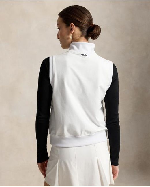 Ralph Lauren White Hybrid Full-Zip Gilet