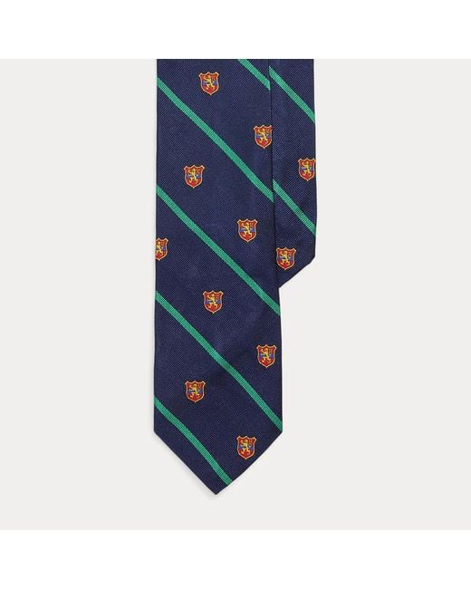 Polo Ralph Lauren Blue Striped Silk Repp Club Tie for men