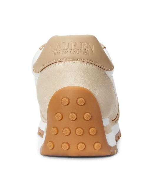 Sneaker Dani in camoscio e pelle di Ralph Lauren in Natural