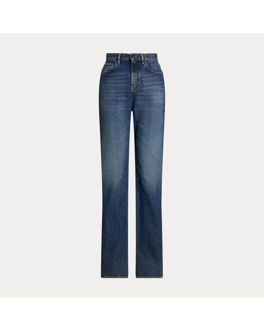 Ralph Lauren Blue Novah High-Rise Wide-Leg Jean