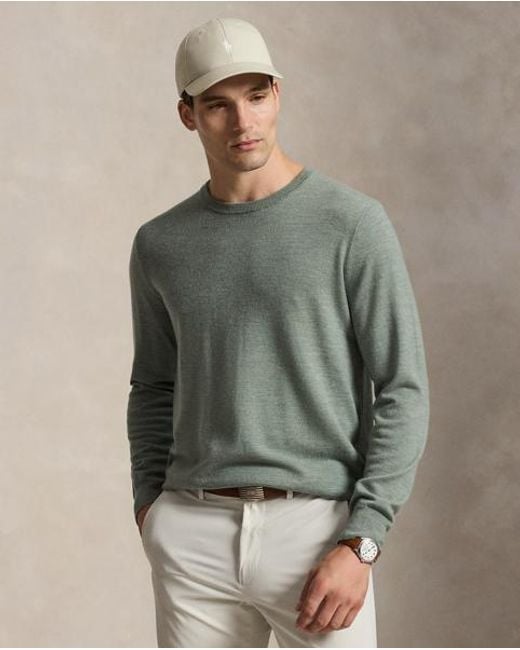 Ralph Lauren Green Wool Crewneck Jumper for men