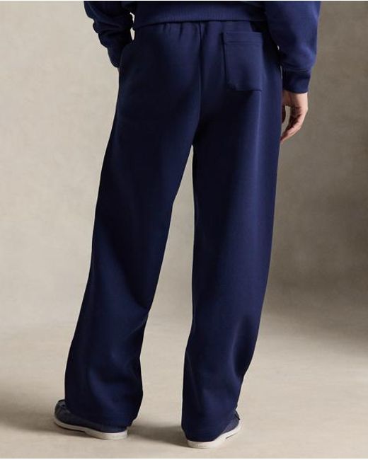 Polo Ralph Lauren Blue Relaxed Fit Double-Knit Tracksuit Bottom for men