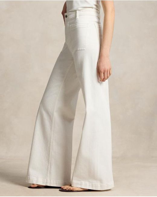 Polo Ralph Lauren White Beaton Denim Trouser