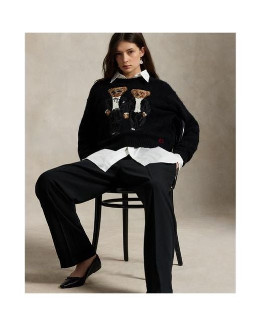 Maglia a girocollo Ralph Lauren & Ricky Bear di Polo Ralph Lauren in Black