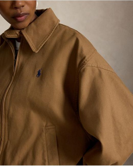 Polo Ralph Lauren Brown Oversized Cotton Windbreaker