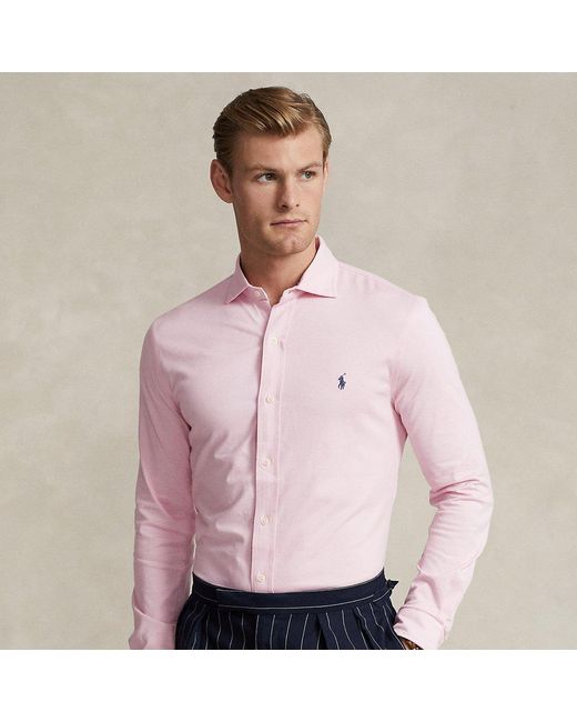 Polo Ralph Lauren Jersey Overhemd in het Pink voor heren