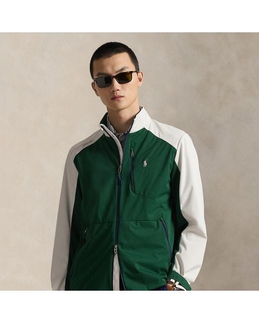 Ralph Lauren Green Colour-Blocked Packable Jacket for men