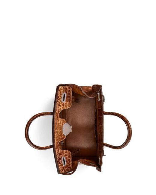 Ralph Lauren Brown Ricky 33 Alligator Bag