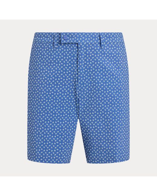 Ralph Lauren Blue 23 Cm Tailored Fit Stretch Print Shorts for men