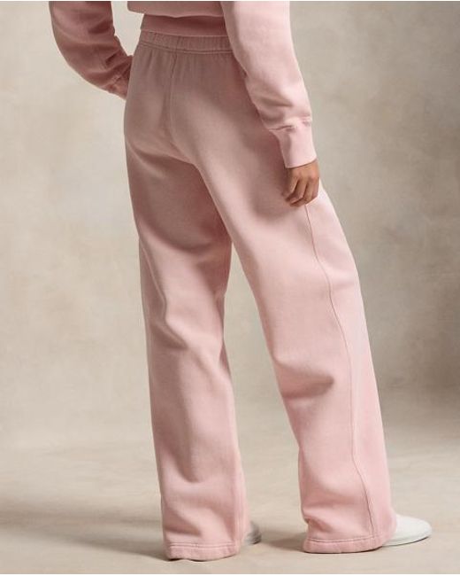 Polo Ralph Lauren Pink Drawstring Wide-Leg Tracksuit Bottoms